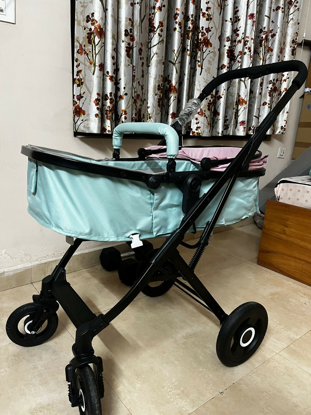 LIFELONG  Baby Stroller/Pram, Pink & green