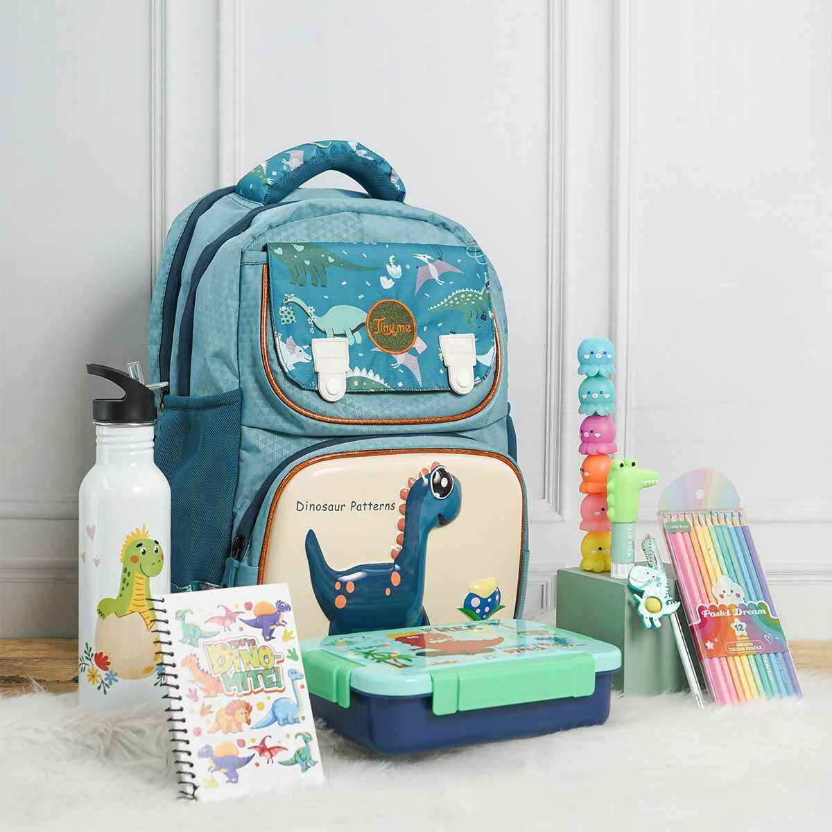 This backpack combo is perfect for kids heading back to school. With its unique design , it stands out from the rest. Made with durable materials and tailored to fit a child's needs, it provides comfort and organization. A must-have for any student!