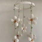 Crochet cradle hanging /cot mobile with bells