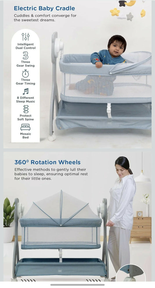 MEE MEE Wood Sweet Love Electric Baby Cradle