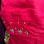 Pure georgette lehenga set for baby girls with handwork butti and matching accessories, plus a stylish baby boy kurta-pyjama set for festive elegance.