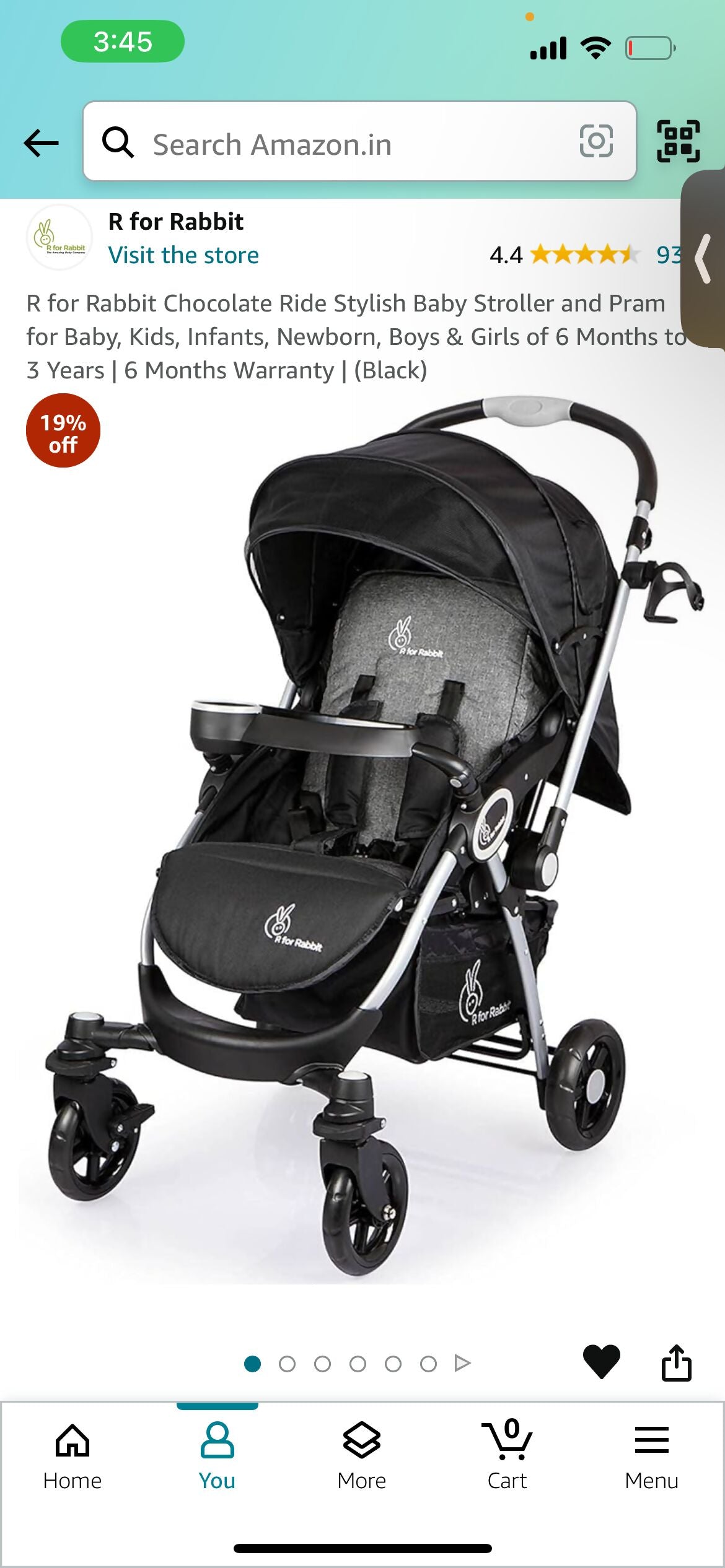 R FOR RABBIT Chocolate Ride Baby Stroller / Pram - PyaraBaby