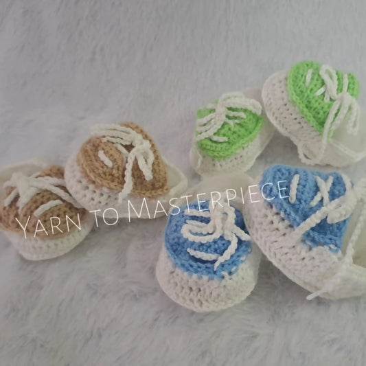 Crochet baptism cap and booties set - PyaraBaby