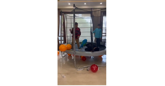 DECATHLON Trampoline with Netting, Supports up to 150 kg, 360° Tool-Free Design