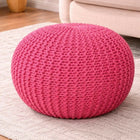 Knitted Cotton Heavy Pouf Stool – Premium Handcrafted Seating & Decor Accent