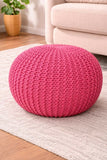 Knitted Cotton Heavy Pouf Stool – Premium Handcrafted Seating & Decor Accent