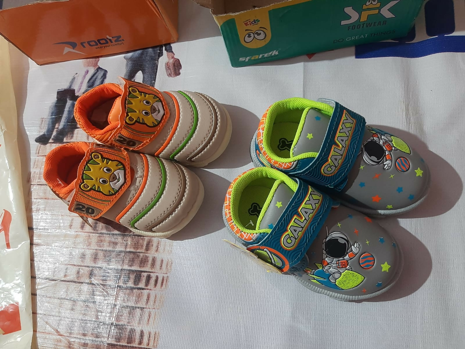 Children's shoes with cartoon designs 