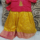 Yellow traditional outfit with pink blouse 
