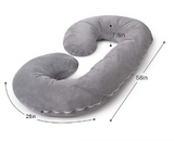 DearJoy Full Body C Shape Maternity Pillow Pregnancy Pillow - Grey