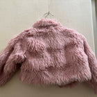 Pink Fur Crop Jacket for Baby (6–9 Months)
