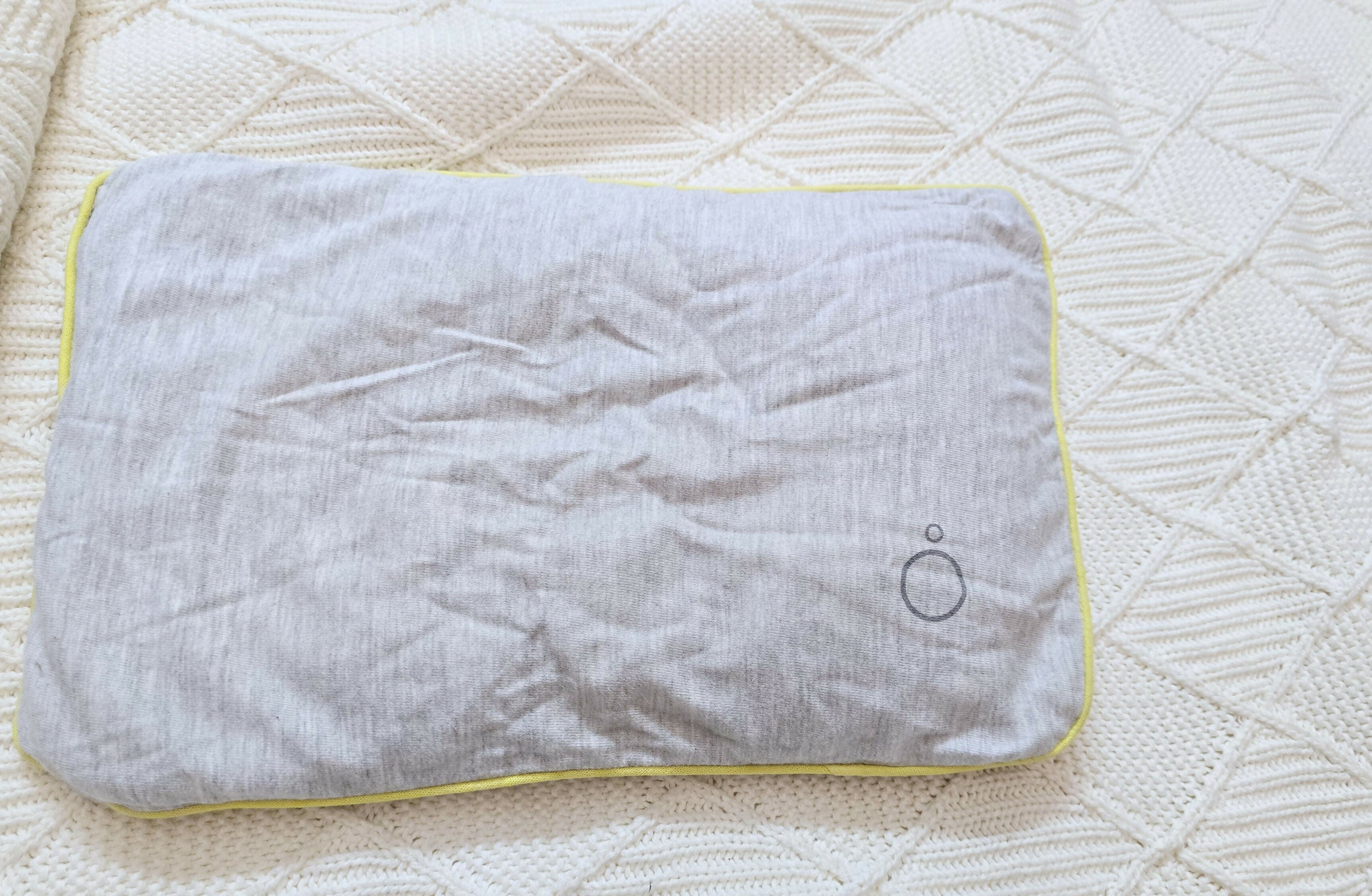 Combo - Omved Baby's First Pillow Head Shaping Mustard Seeds Pillow with Lavender Removable Cotton Cover and two extra handmade cotton covers, Neck Support & Comfort Pillow (Large) & Omved Vegan Ayurveda Baby Bib for Cough, Cold And Colic - PyaraBaby