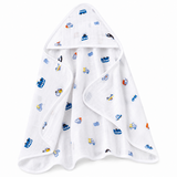 COCOSHELL Muslin Cotton Hooded Towel 70X70 Cm  Single Layer Towel