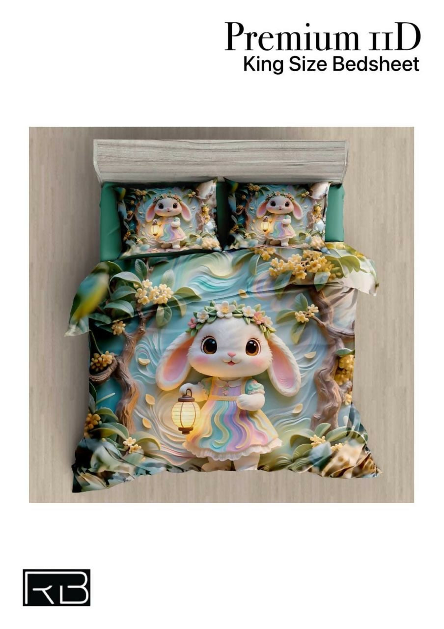 Bunny-themed bedding set 