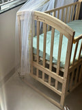 Safe, Comfy, and Stylish – HUNY HUNY Wooden Crib for Sweet Dreams!