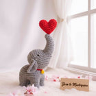 Crochet Elephant Toy with Ball / Heart Option