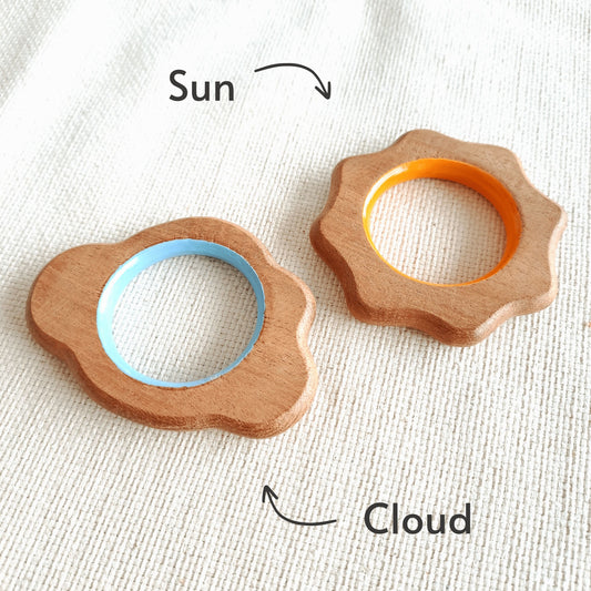 Explore shapes and soothe gums with Babycov's Cute Neem Wood Teethers - natural comfort for safe and playful chewing!