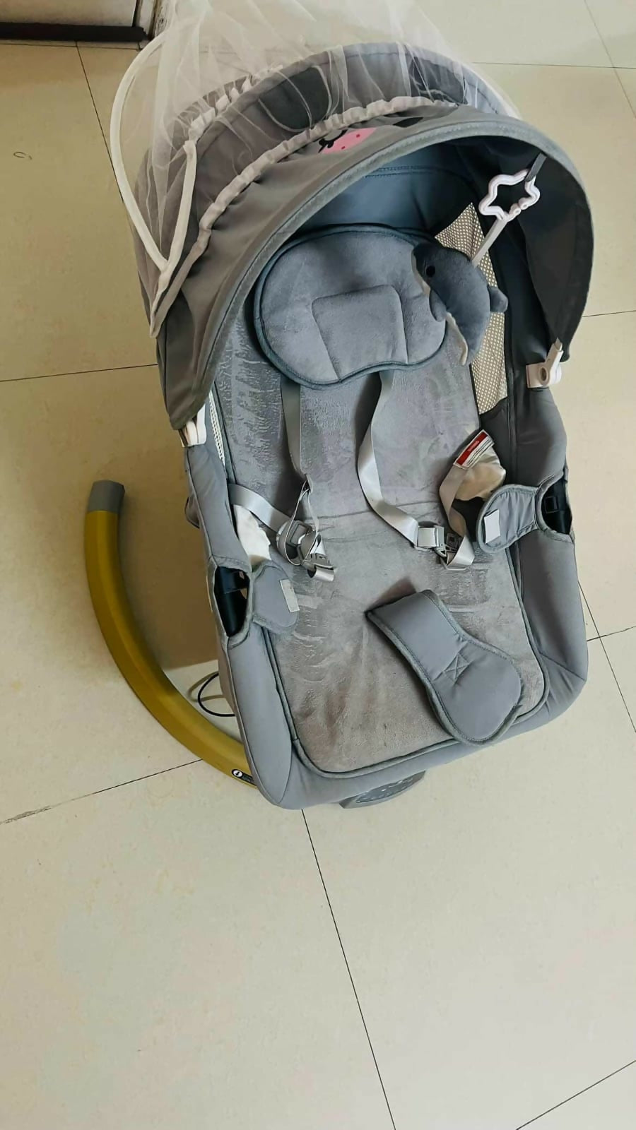 STAR & DAISY Swing N’ Sway Electric Automatic Baby Rocker Swing – Grey