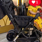 BABYHUG Cocoon Stroller with Adjustable Canopy & Reversible Handle – Mud Night Black