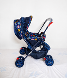 Babyhug Reversible Handle Baby Stroller Foldable Travel Pram Newborn