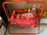 Manual Baby Jhula with Mosquito Net + FIRSTCRY Mattress