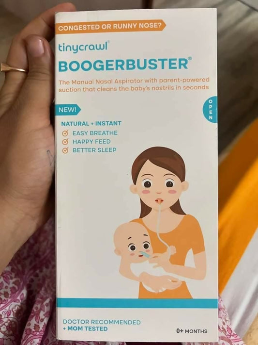 Shop now for the TINYCRAWL Boogerbuster Manual Nasal Aspirator, providing gentle and effective relief for your baby’s congestion!