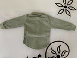 Toddler Baby Boys Awabox Shirt Jacket Coat Long Sleeve Button-Down Casual Daily Spring Fall Top Outwear, Green, 6-12 months - PyaraBaby