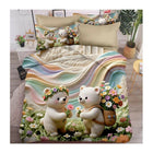 King size bedsheet with cartoon bear design 