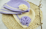 Crochet baby girl beanie/ hat