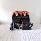 MEE MEE Twin Baby Stroller Double Pram 2 Seat Recline Canopy Foldable Orange