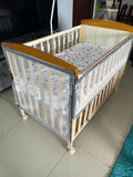 BABYHUG Hamilton  Wooden Cot/Crib with Storage (Mattress included)
