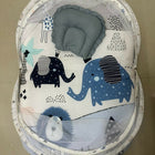 Babyhug Mattress Set with Mosquito Net Elephant Print - Multicolor
