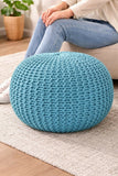 Knitted Cotton Heavy Pouf Stool – Premium Handcrafted Seating & Decor Accent