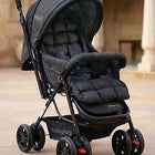 BABYHUG Cocoon Stroller with Adjustable Canopy & Reversible Handle – Mud Night Black