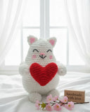 Crochet Cat with heart