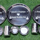 Buy Personalised Stainless Steel Plate, Glass, Bowl, Spoon, and Fork Set – Durable and Customizable Dining Set for Children​


