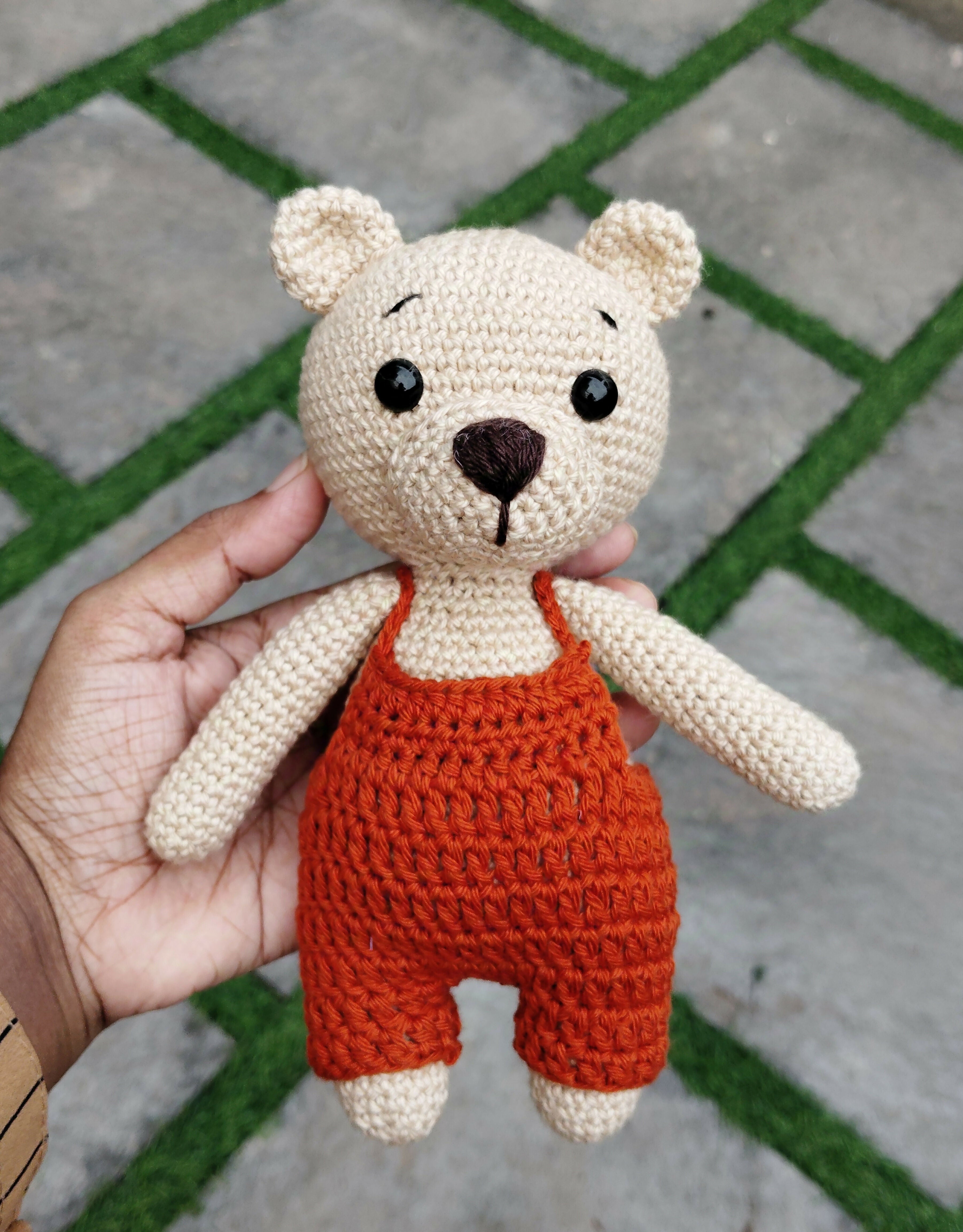 Transform your child's playtime with this adorable Crochet Cute Teddy Bear Toy!