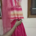 Red Dress with Plazo and Dupatta
