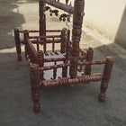 Wooden Cradle with Palna Malaysian Teak Wood, Dimensions: 26W×40H in inch