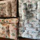 Soft imported baby pillow bedding set with elephant and space-themed prints, cushioned sides, and comfortable support for newborn babies.