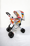 LuvLap Reversible Handle Stroller Foldable Baby Pram With Canopy