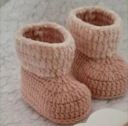 Crochet baby booties