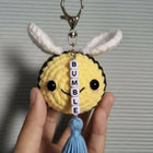 Crocheted bee keychain 