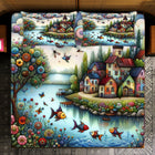 FAIRY TALES 7D Digital Print Super King Size Bedsheet Set With 2 Pillow Covers