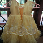 Yellow dress with lace details