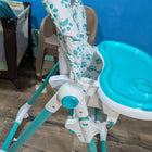 BABYHUG Fine Dine Highchair With 6 Adjustable Heights & 3 Level Seat Recline - Sea Green White
