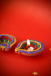 ILEARNNGROW DIY Diya Kit (Paint your Diya) - A Delightful Set Designed to Ignite Your Artistic Flair