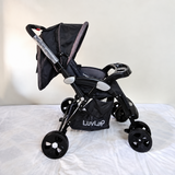 LuvLap Galaxy 18257 Baby Stroller Pram Reversible Recline 15kg Navy Black B169