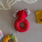 Introducing our Elephant Faced Shape Rattle, a delightful and eco-conscious sensory toy crafted with care and consideration. 