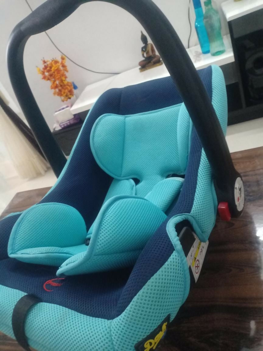 Shop now for the DASH Multipurpose Baby Carry Coat Cum Car Seat in Blue, featuring a recline position, adjustable harness, and ergonomic handle for ultimate safety and comfort!