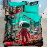 Bedding set with astronaut design 